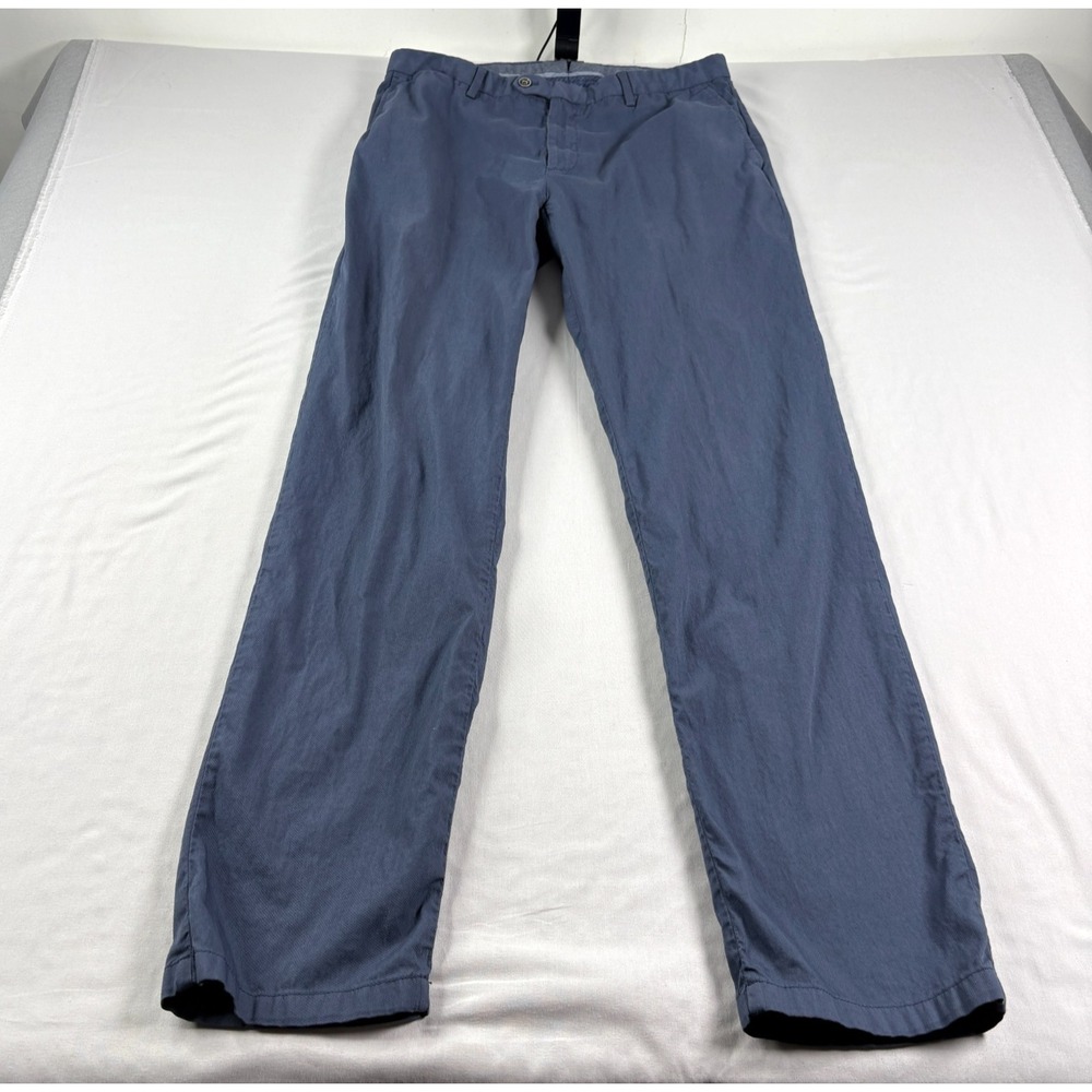 Peter Millar Pants Mens 36x33 Blue Chino‎ Collection Stretch Cotton Twill Golf